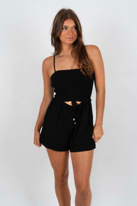 Everything I Need Romper (Black)