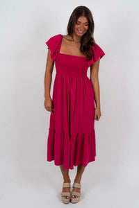 In Love With You Midi Dress (Fuschia)