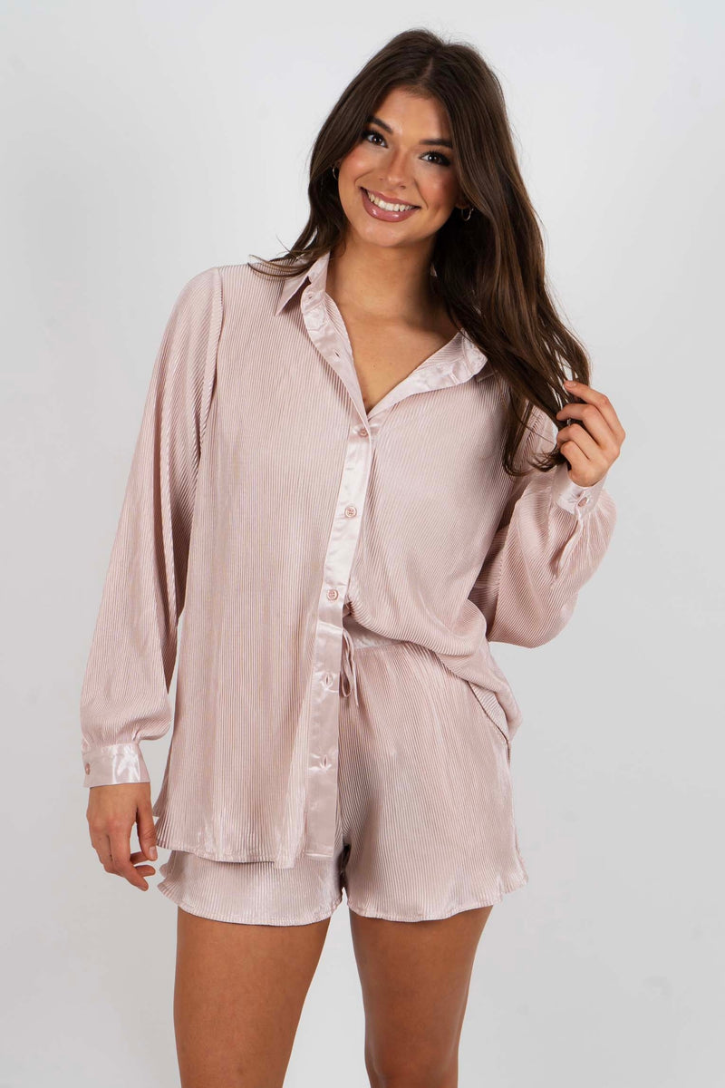 I've Been Thinking Two Piece Set (Dusty Pink)