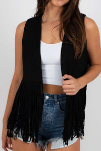Refresh Your Memory Suede Vest (Black)
