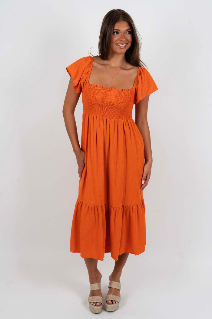 In Love With You Midi Dress (Orange)