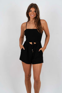 Everything I Need Romper (Black)
