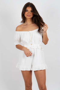Open Mind And Heart Romper (Off White)