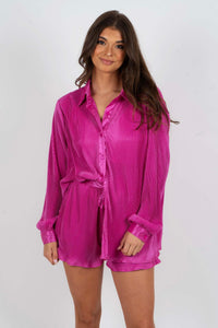 I've Been Thinking Two Piece Set (Hot Plum)