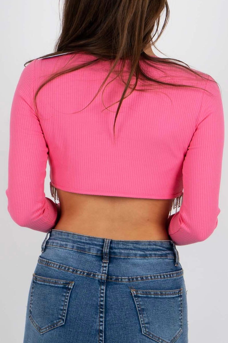 Over It All Top (Hot Pink)