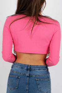 Over It All Top (Hot Pink)