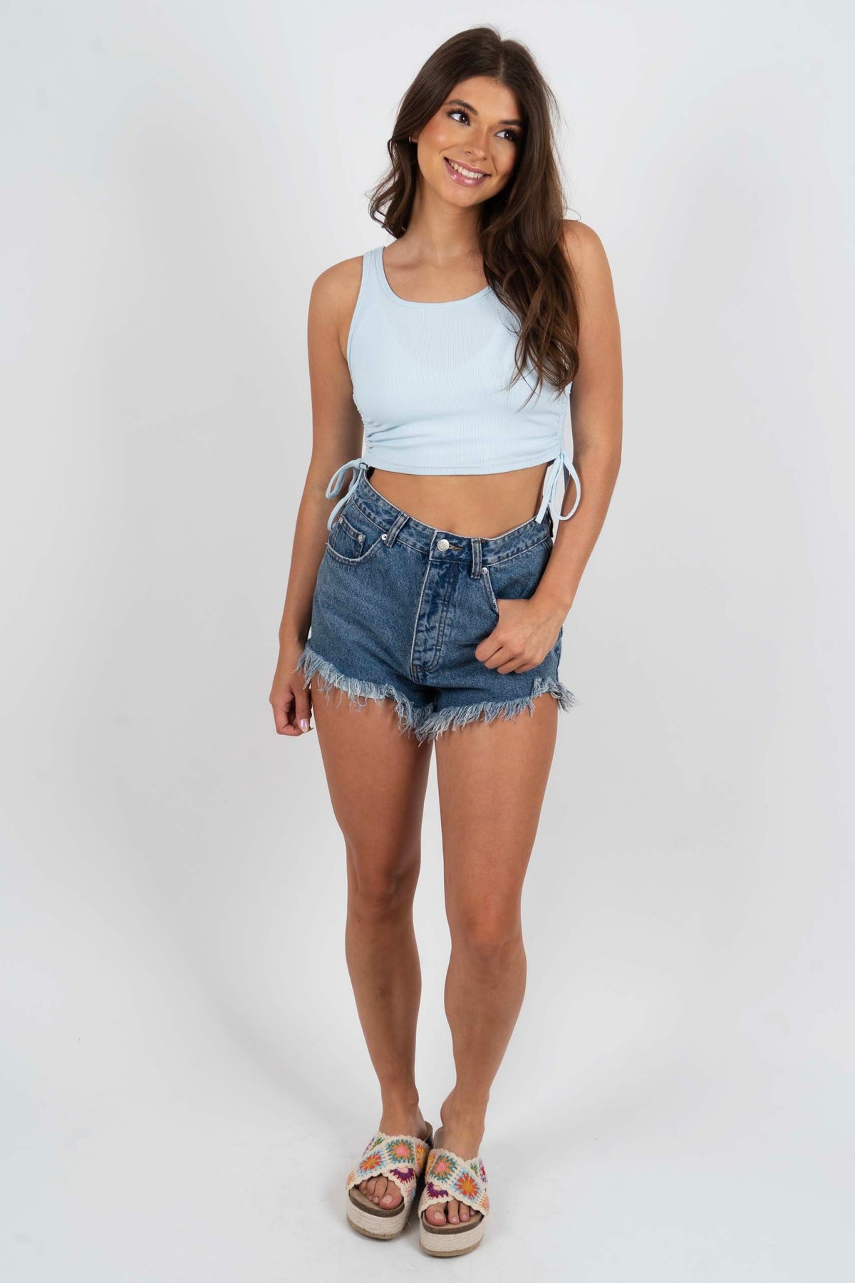 Wait A Minute Tank (Blue)