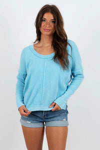 Casual Crush Top (Light Blue)