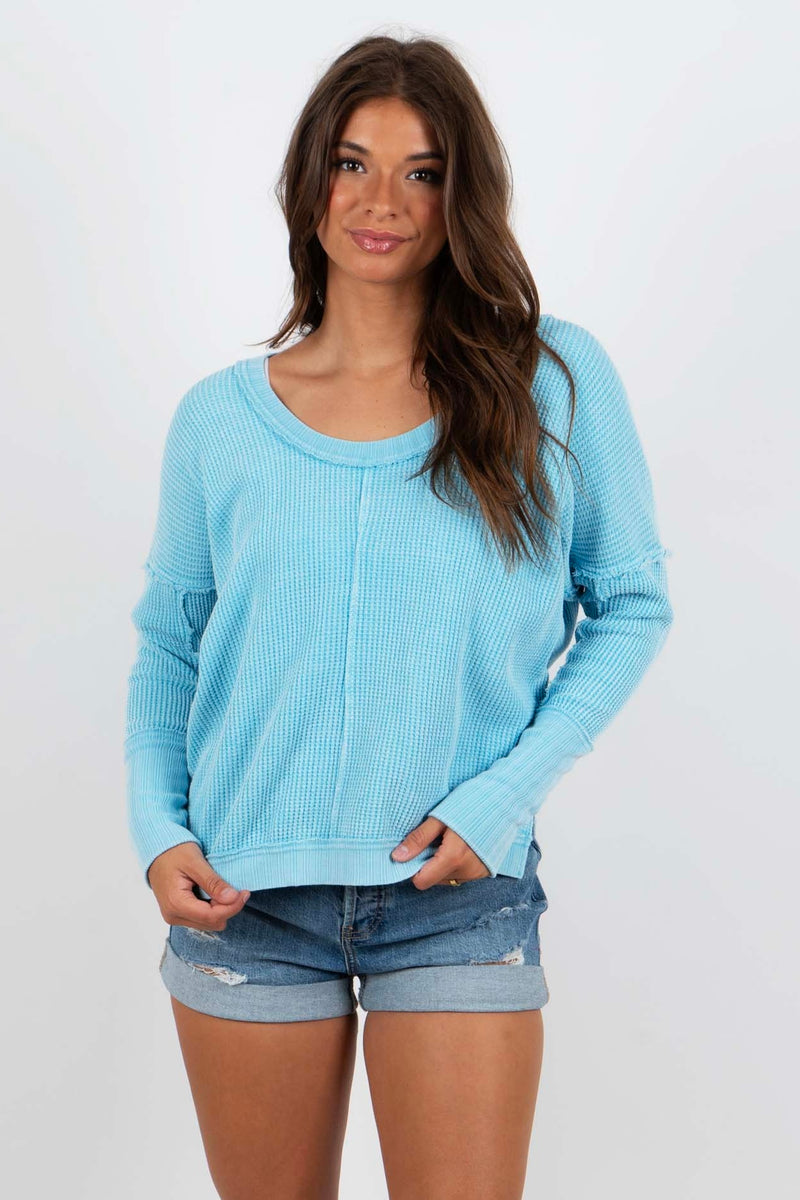 Casual Crush Top (Light Blue)