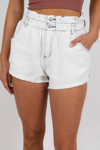 More To Gain Paperbag Shorts (Off White)