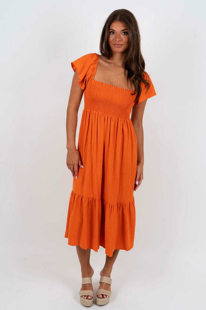 In Love With You Midi Dress (Orange)