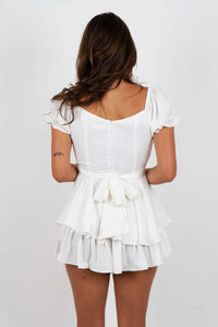 Wish It Was You Romper (White)