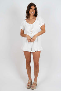 Open Mind And Heart Romper (Off White)