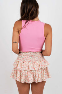 Parting Ways Skirt (Pink Floral)