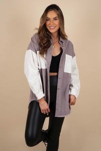 Down To Earth Shacket (Light Plum)