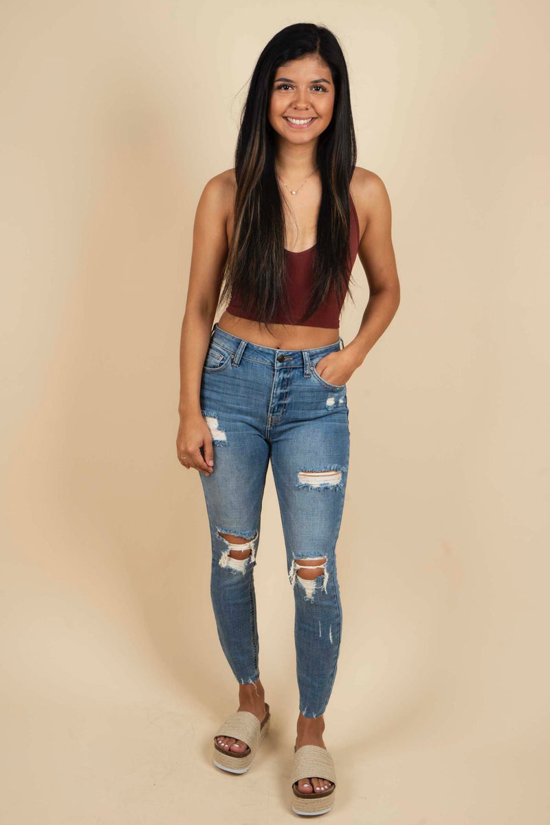 Clara High Rise Skinny Crop (Vivacious)