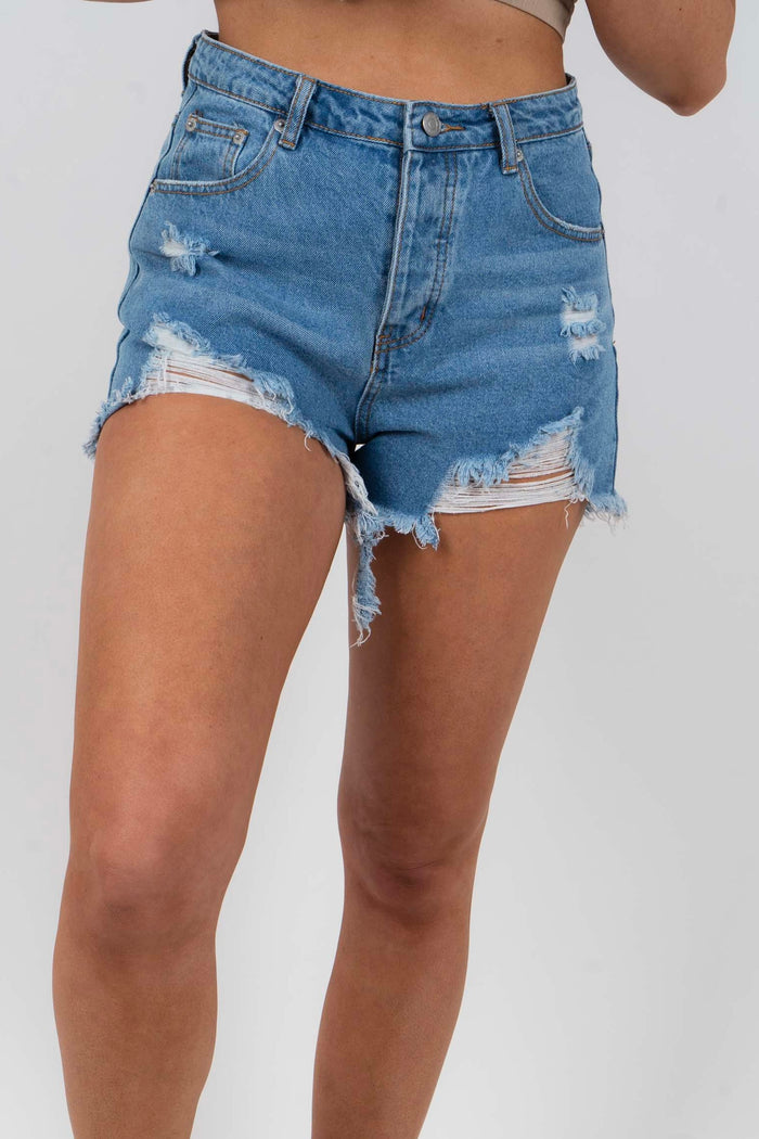 Take It Or Leave It Shorts (Medium Denim)