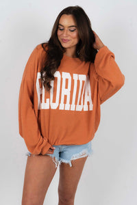 Florida Corded Sweatshirt (Orange)