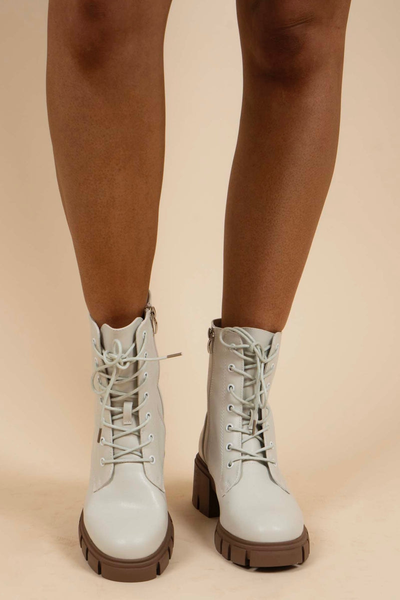 Dirty Laundry Newz Boots (White)