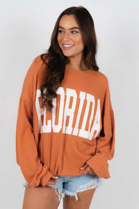 Florida Corded Sweatshirt (Orange)