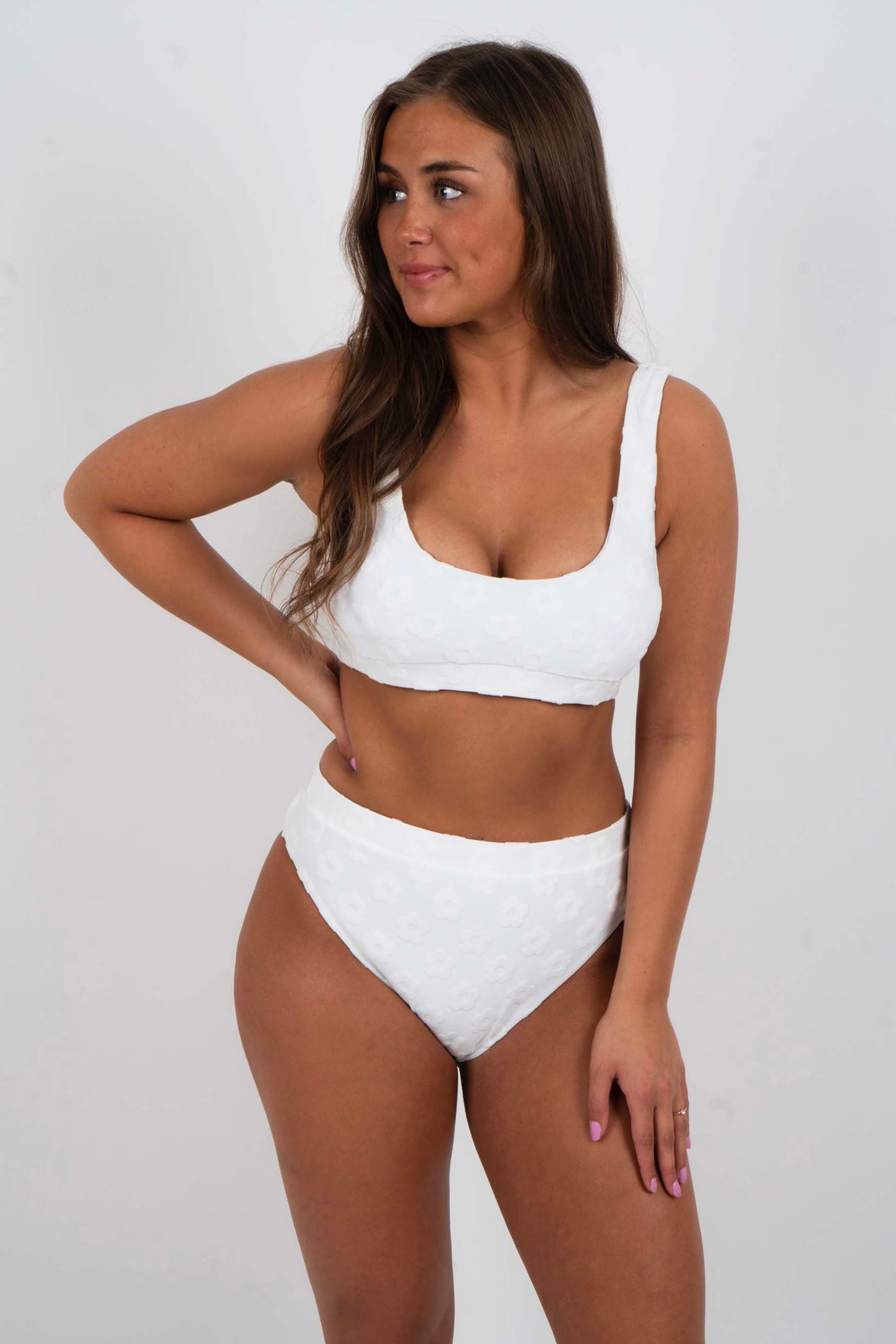 Summer Love Swimsuit Top (White)