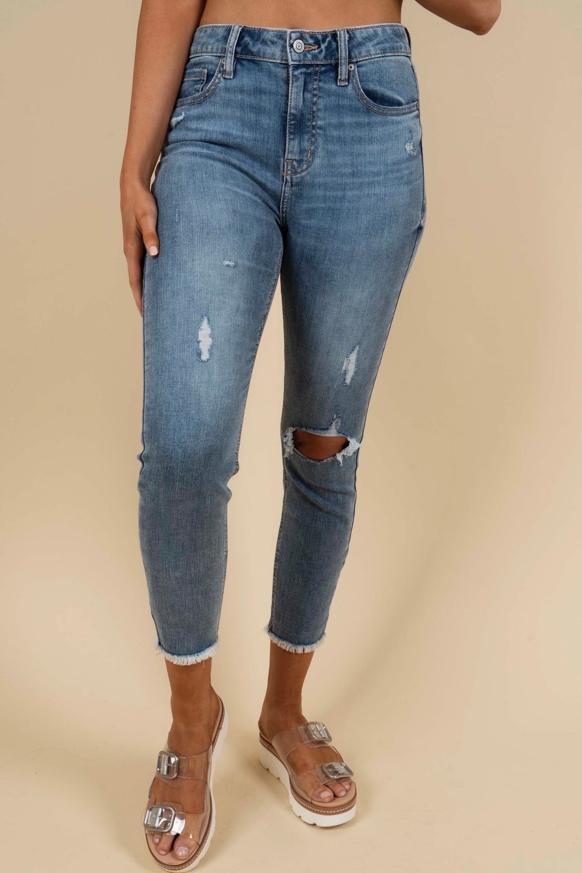 Clara High Rise Skinny Crop Jeans (Uplifted LT)
