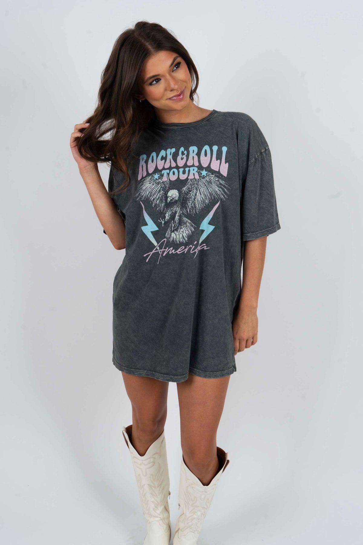 Rock & Roll Tour American Eagle Graphic Tee