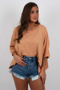 Stay Free Cropped Tee (Rust)