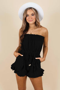All Figured Out Romper (Black)