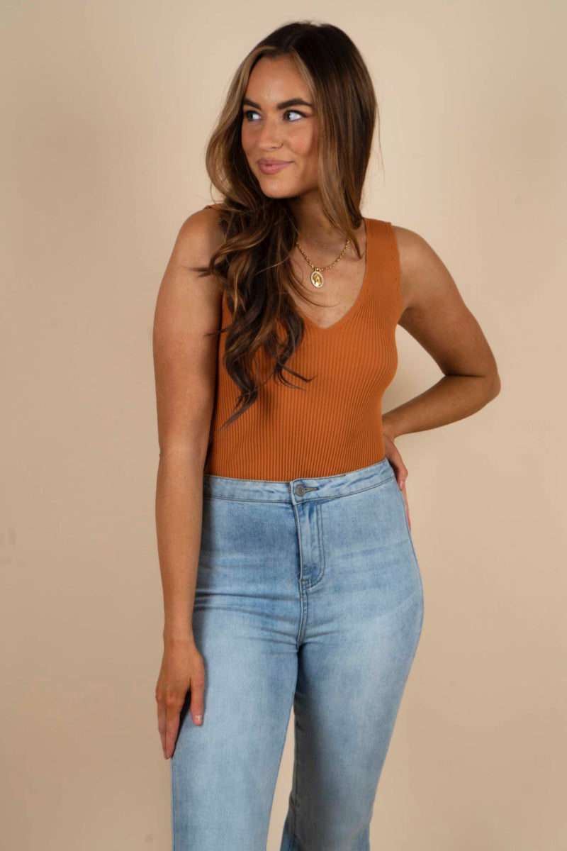 Don't Hold Back Bodysuit (Amber)