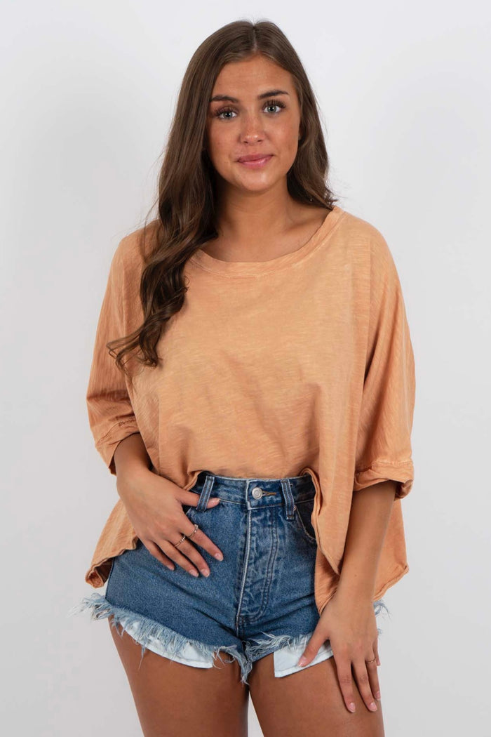 Stay Free Cropped Tee (Rust)