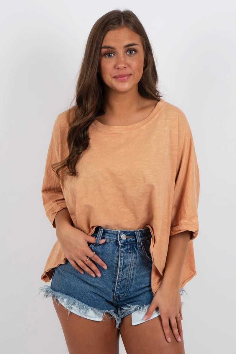 Stay Free Cropped Tee (Rust)