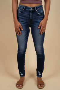 Kancan Gemma High Rise R&B Skinny Jeans (Dark Wash)