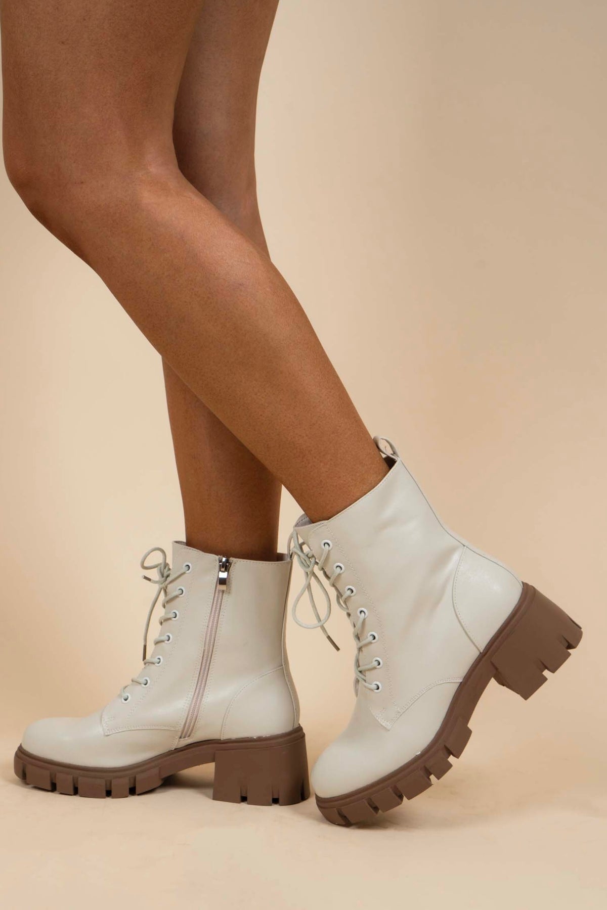 Dirty Laundry Newz Boots (White)