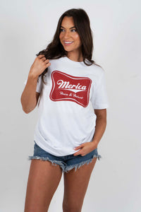 Merica Born & Raised Graphic Tee
