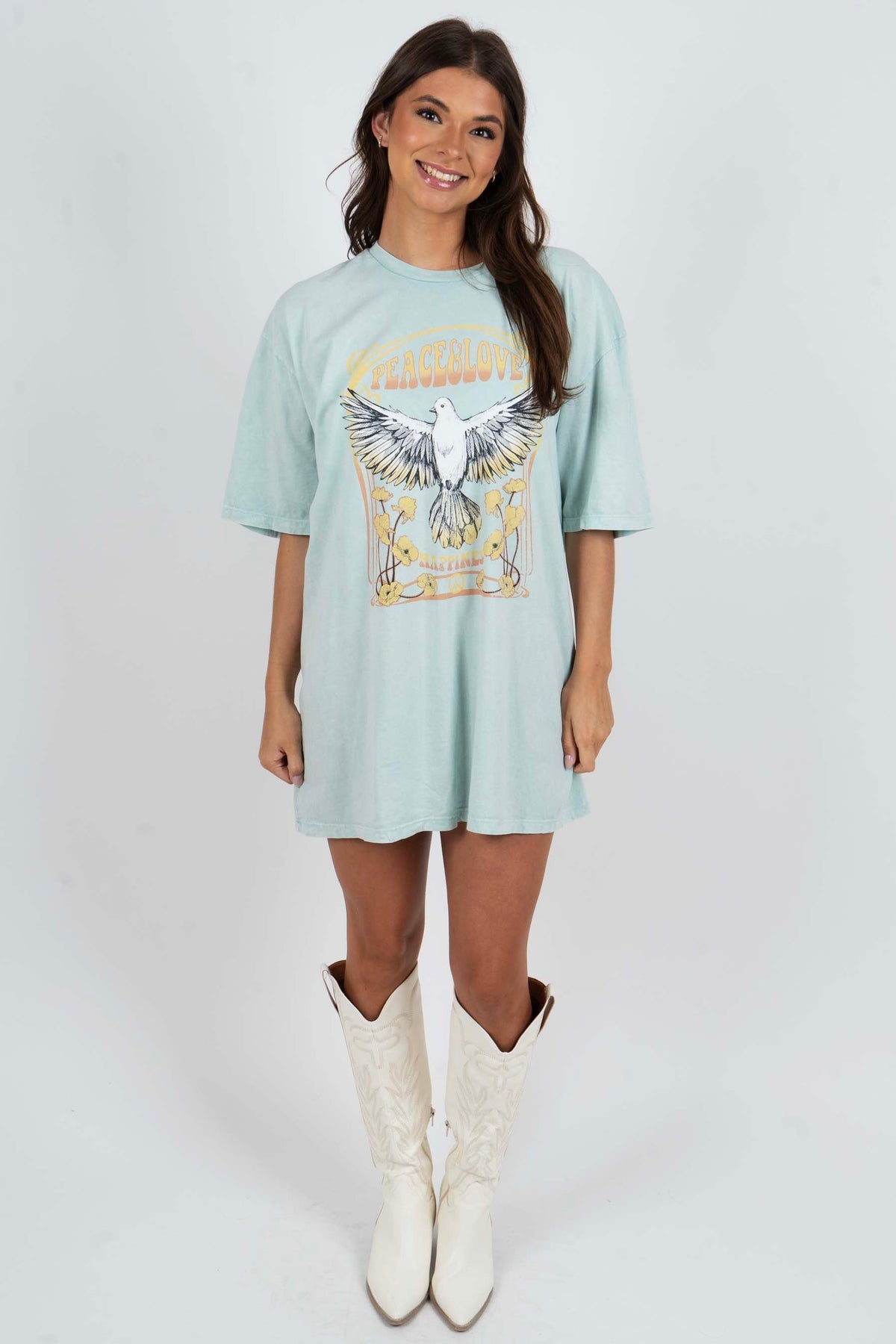 Peace Love Happiness Graphic Tee