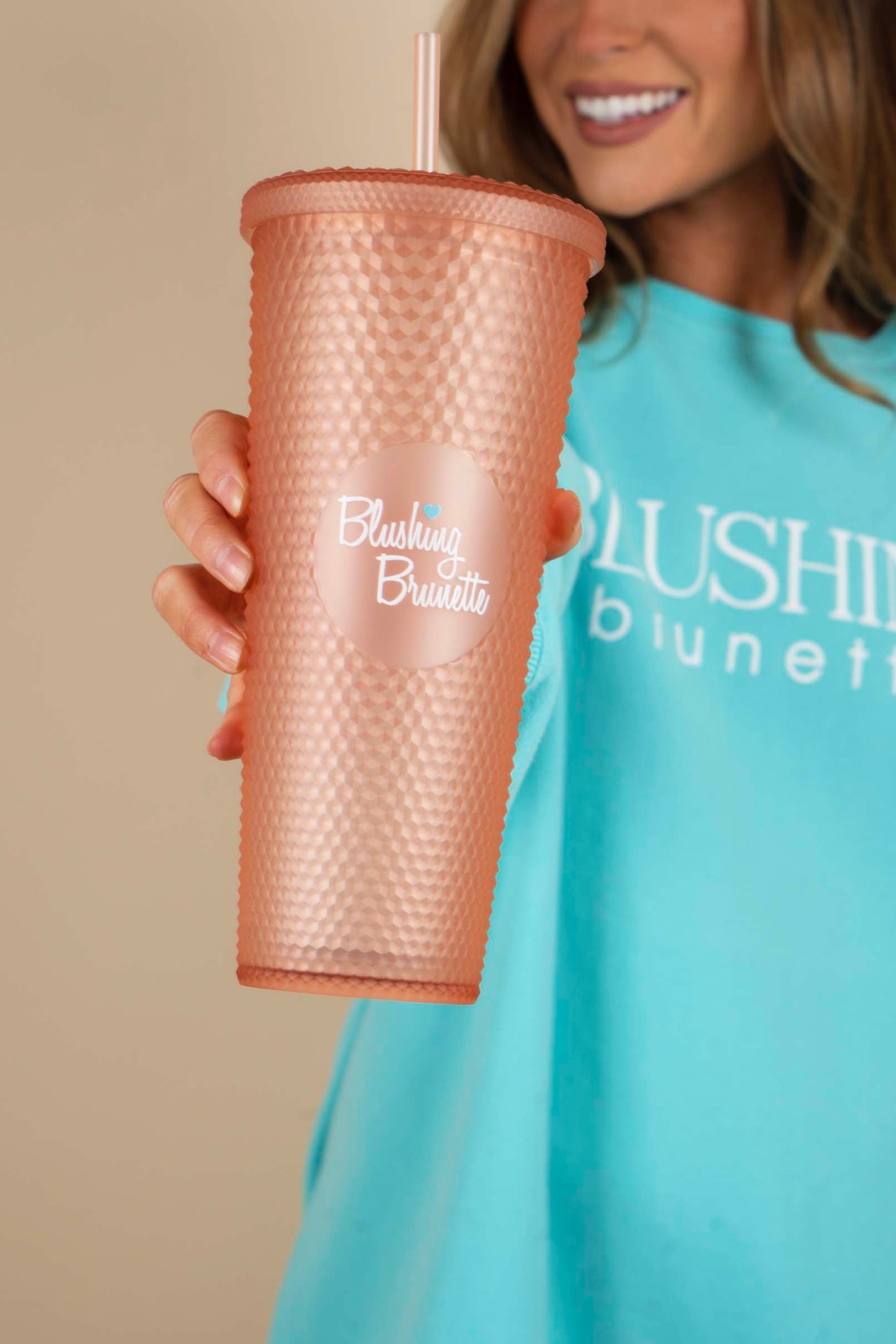 Blushing Brunette Tumbler (Blush Gradient)