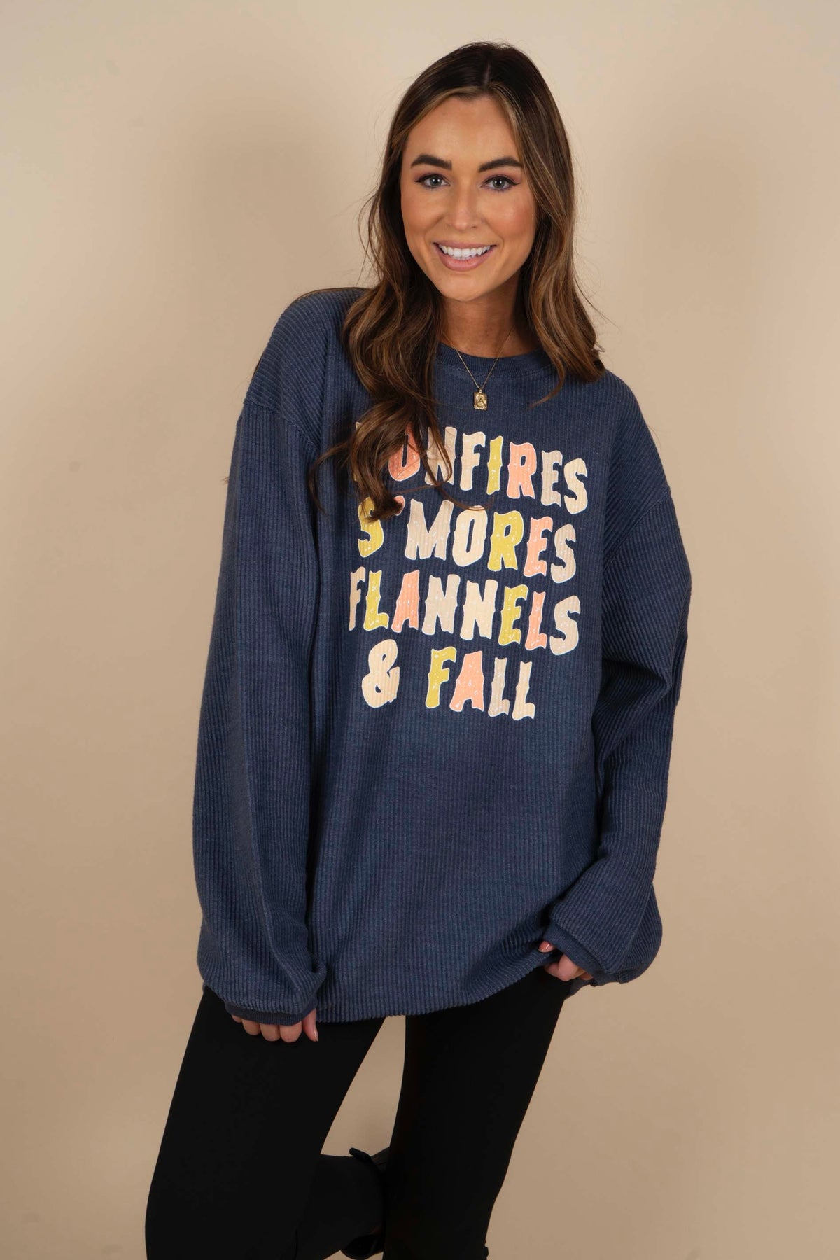 Fall Favorites Corded Sweatshirt