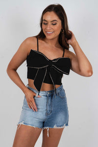 Through The Night Crop Top (Black)