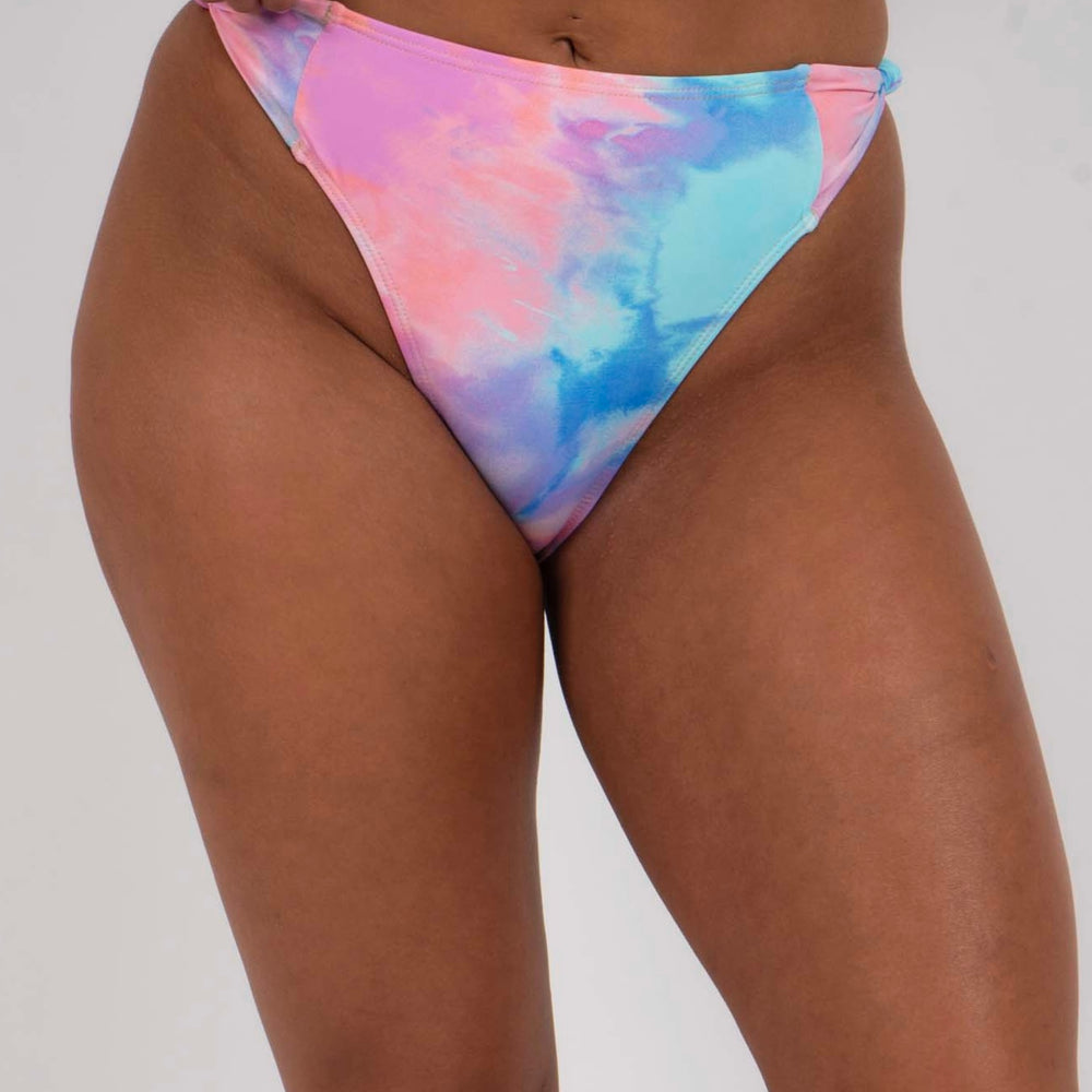 On The Tide Swimsuit Bottom (Pink Tie Dye)