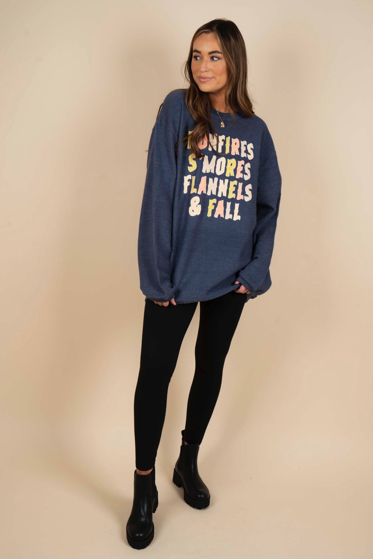 Fall Favorites Corded Sweatshirt
